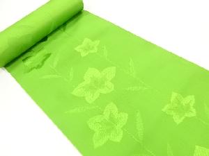 アンティーク　草花模様織出し八寸帯地反物